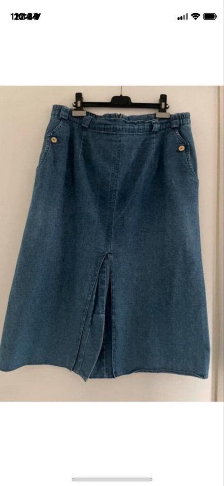 Midi spijkerrok met split - Maat 40/42, Kleding | Dames, Ophalen, Blauw, Maat 42/44 (L), Zo goed als nieuw