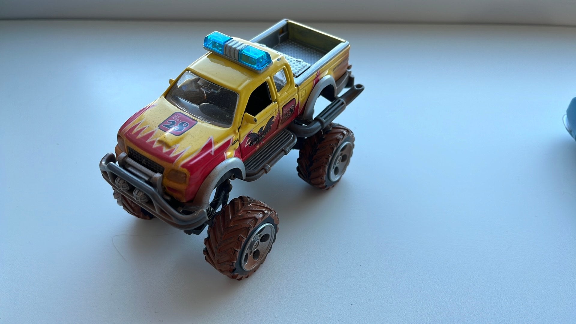 Dickie Toys Eat My Dust Rally Monstertruck Truck geel, Ophalen of Verzenden, Gebruikt