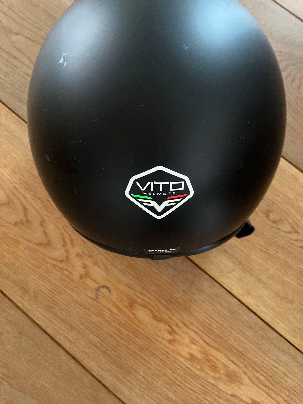 Vito Helmets Scooterhelm Mat Zwart Maat M ECE R22-06, Fietsen en Brommers, Brommerhelmen, Ophalen of Verzenden, Zo goed als nieuw