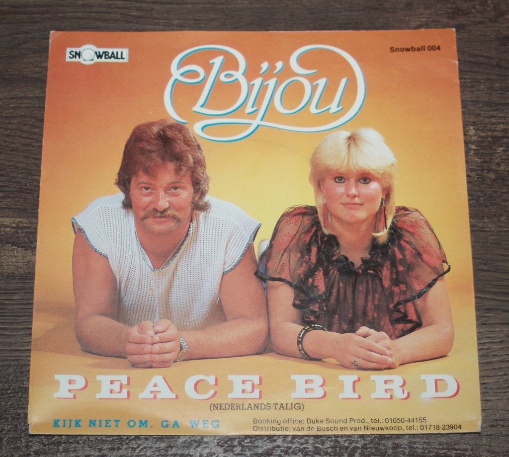 7" Piraten Single - BIJOU -Peace Bird - Nederlandstalig, Gebruikt, Fotohoes, 7 inch, Ophalen of Verzenden
