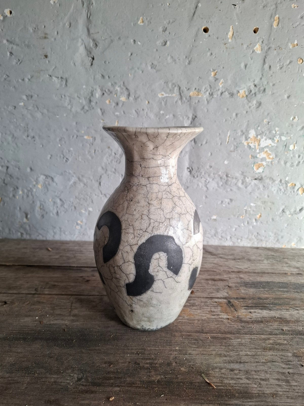 Unieke raku vaas, Ophalen