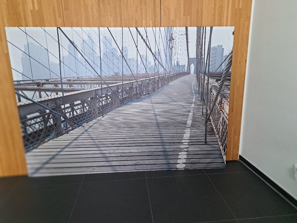 Foto op doek Brooklyn Bridge, Ophalen, Zo goed als nieuw, 125 cm of meer, Foto of Poster