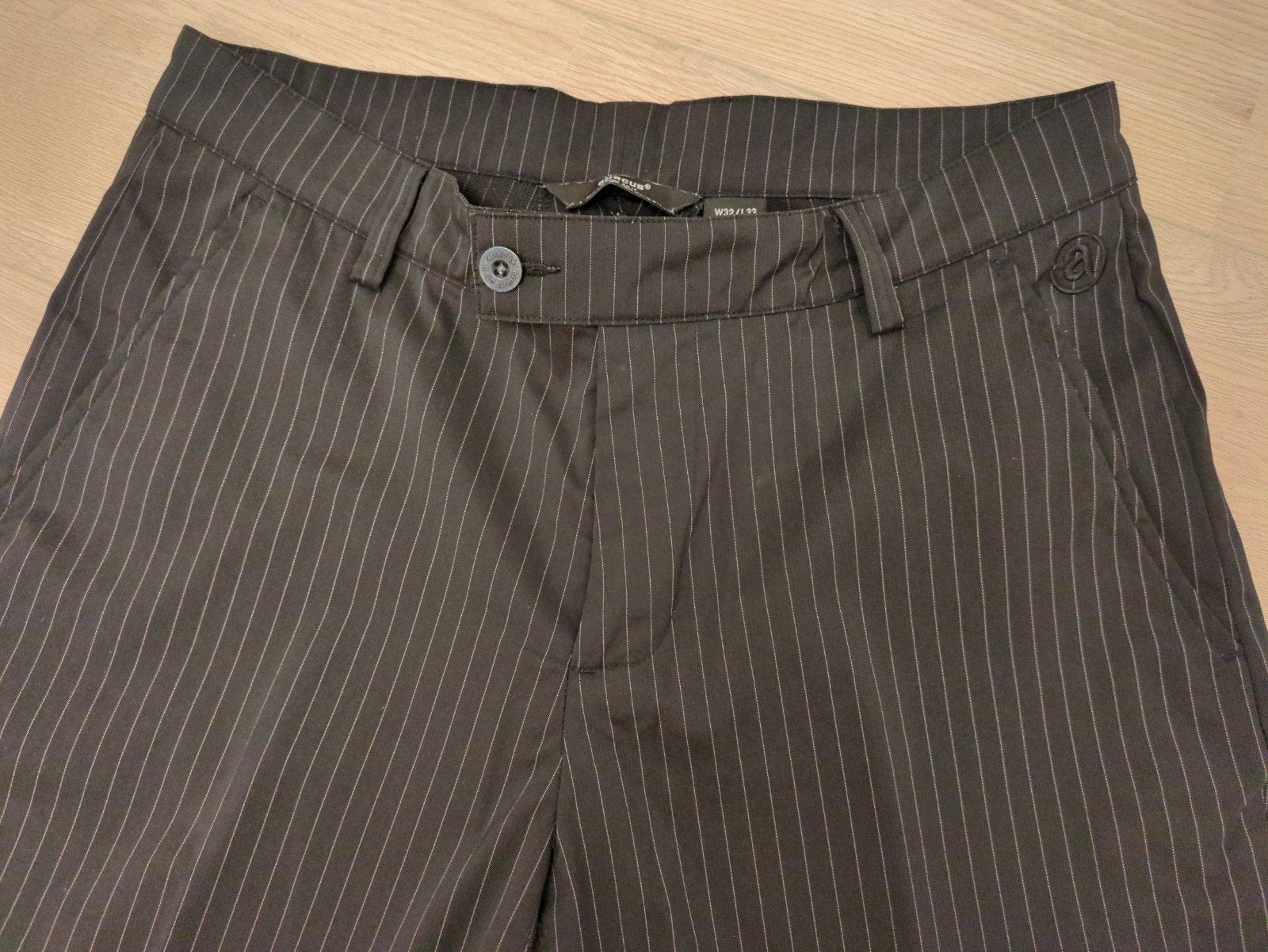 Abacus golfbroek heren maat 48 (32/33) zwart krijtstreep, Ophalen of Verzenden, Gedragen, Zwart, Abacus