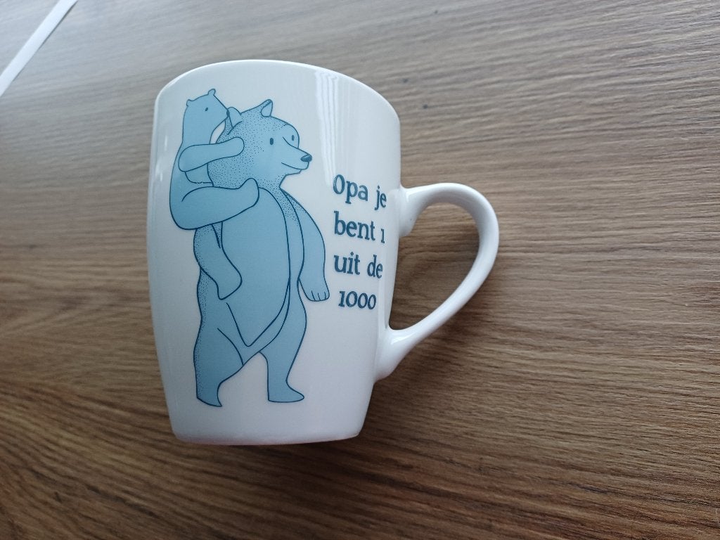 Nieuw beker opa je ben 1 uit de 1000, Nieuw, Ophalen of Verzenden, Overige stijlen, Kop(pen) en/of Schotel(s)