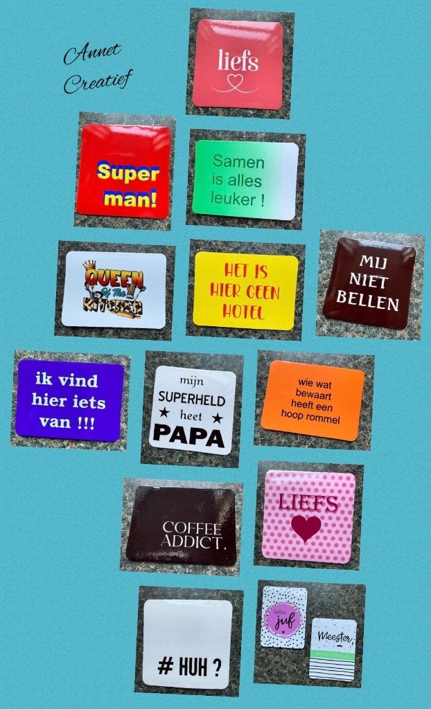 Gepersonaliseerde magneten. Magneet, Ophalen of Verzenden, Nieuw, Knutselwerk