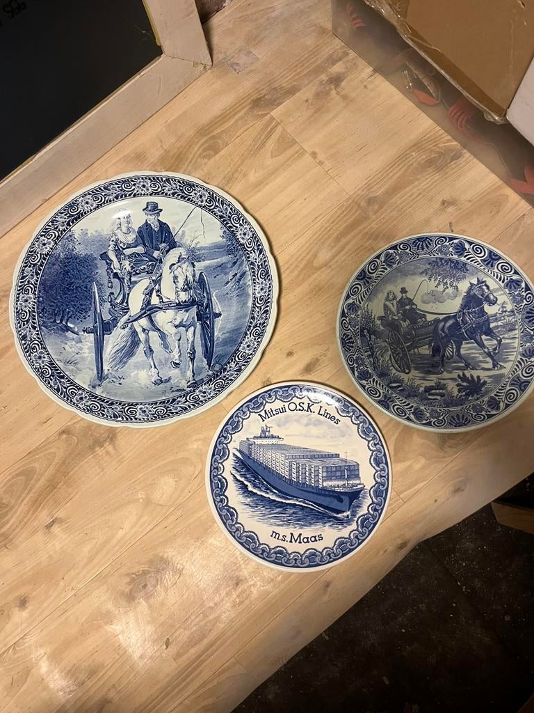 Delfst Blauw borden, Antiek en Kunst, Antiek | Keramiek en Aardewerk, Ophalen of Verzenden