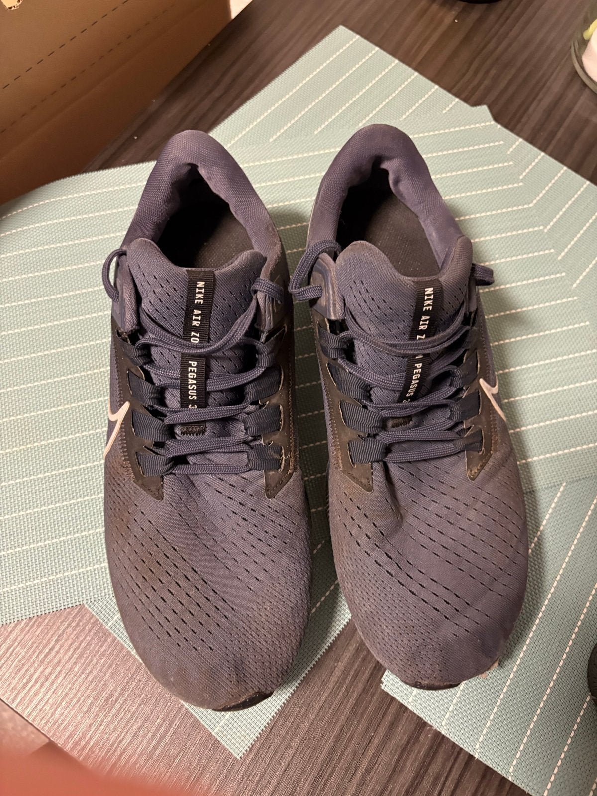 Nike Air Zoom Pegasus 38 - Maat 45 - Gedragen, Kleding | Heren, Schoenen, Blauw, Sportschoenen, Ophalen of Verzenden, Gedragen
