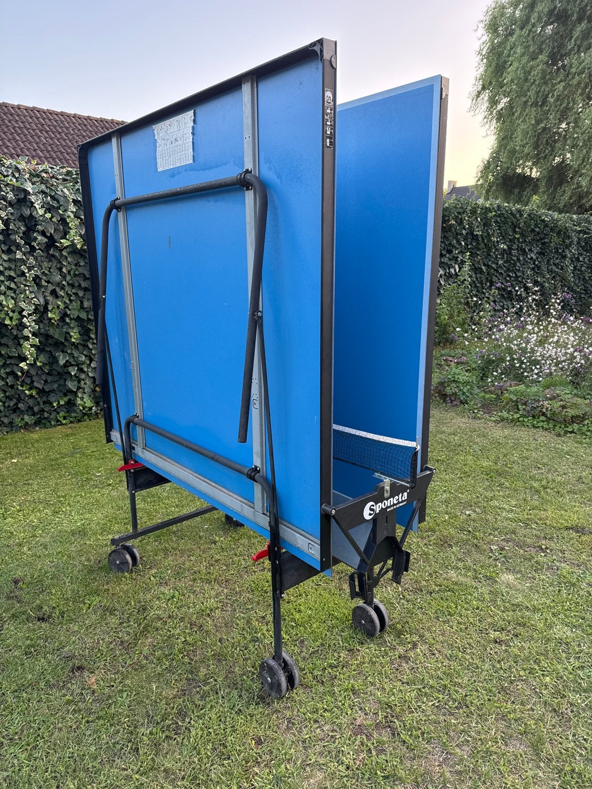 Sponeeta Tafeltennistafel - Inklapbaar en Verrijdbaar, Ophalen, Gebruikt, Tafel Indoor, Verrijdbaar