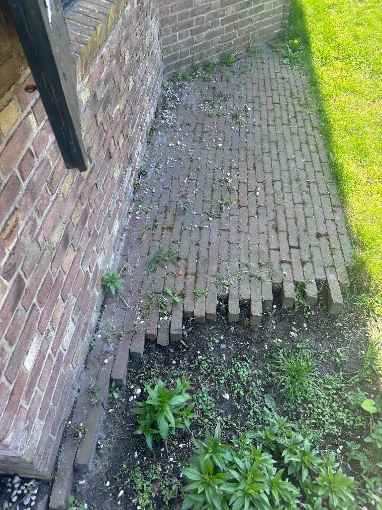 Oude gebakken Waaltjes (20x9x4,5), ong 12m2, Tuin en Terras, Tegels en Klinkers, Ophalen, Gebruikt, 10 m² of meer, Klinkers