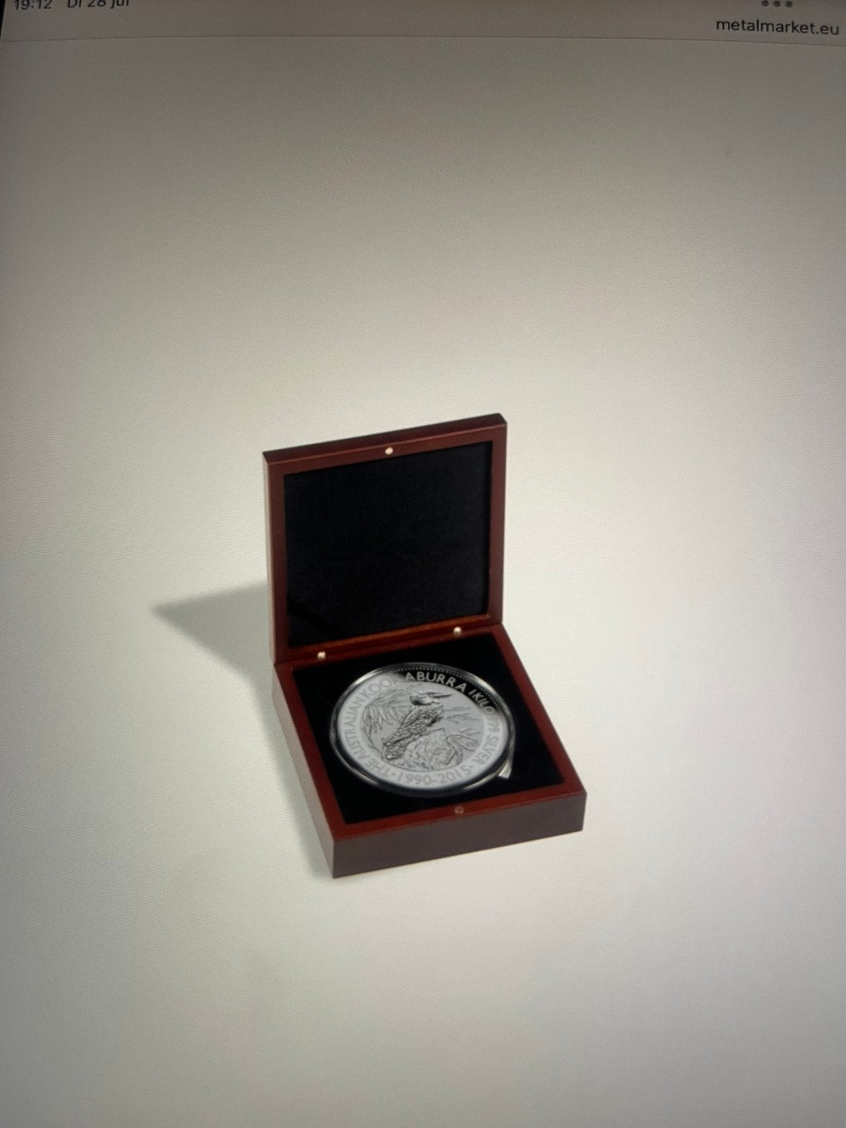 Edelmetalen Box voor 1 Kilo munten oa Kookaburra., Ophalen of Verzenden, Zilver