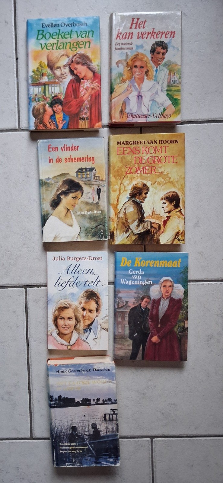 7 Nederlandse Streek romans samen 5,-, Boeken, Ophalen of Verzenden, Gelezen, Evelien Overbosch, Margreet van Hoorn, Julia Burgers-Drost e.a.