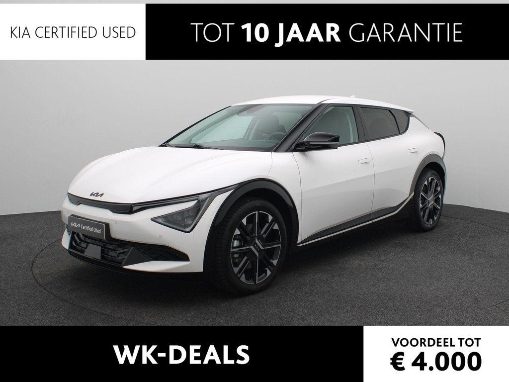 Kia EV6 Plus 84 kWh | bijtelling 17%| stoel- & stuurverwarmi, Auto's, Automaat, Achterwielaandrijving, 1960 kg, Wit
