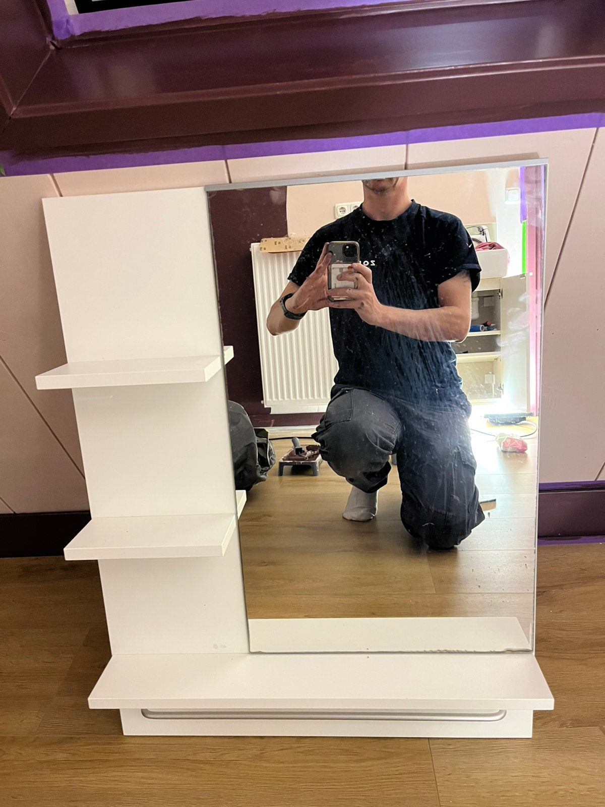 2x ikea LILLÅNGEN wandspiegel  vaste planken, voor wasmeubel, Ophalen, Minder dan 50 cm, Overige typen, Zo goed als nieuw