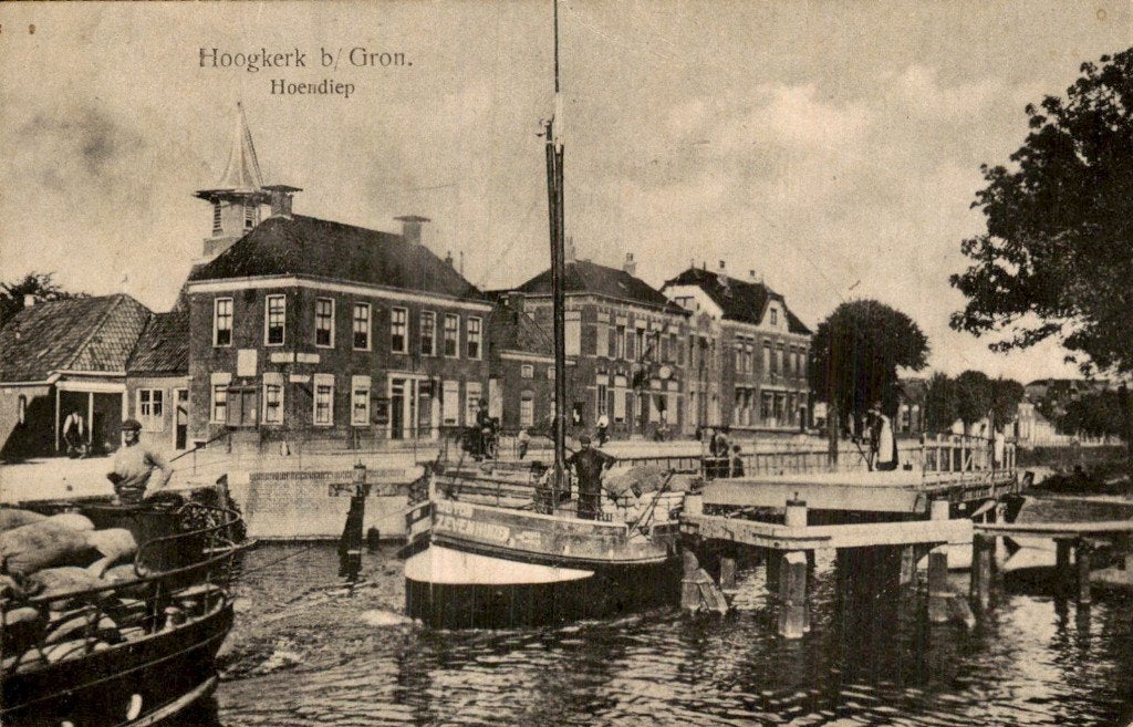 Hoogkerk - Hoendiep - kade, Ophalen of Verzenden, Voor 1920, Gelopen, Groningen