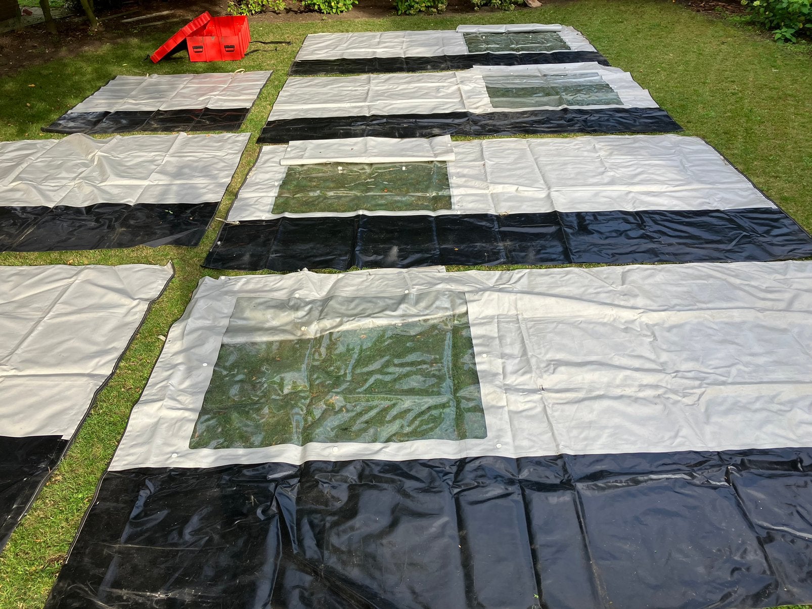 Verandazeilen Terraszeil overkapping  zeil | 23 meter x 2.30, Tuin en Terras, Ophalen, Zo goed als nieuw, Veranda