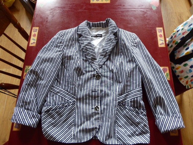 zwart / wit gestreept jasje, Gerry Weber mt 44, Kleding | Dames, Overige kleuren, Maat 42/44 (L), Ophalen of Verzenden, Zo goed als nieuw