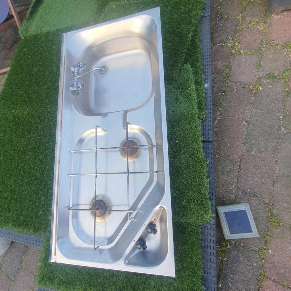 Camper smev gasstel en wasbak met kraan, Ophalen of Verzenden