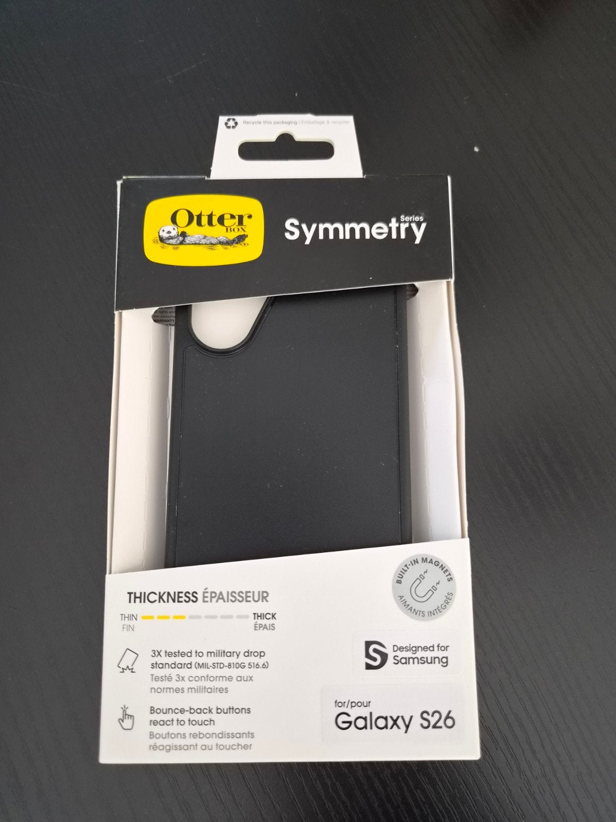 OtterBox Symmetry Hoesje voor Samsung Galaxy S26 - Zwart, Ophalen of Verzenden, Nieuw, Overige modellen, Hoesje of Tasje