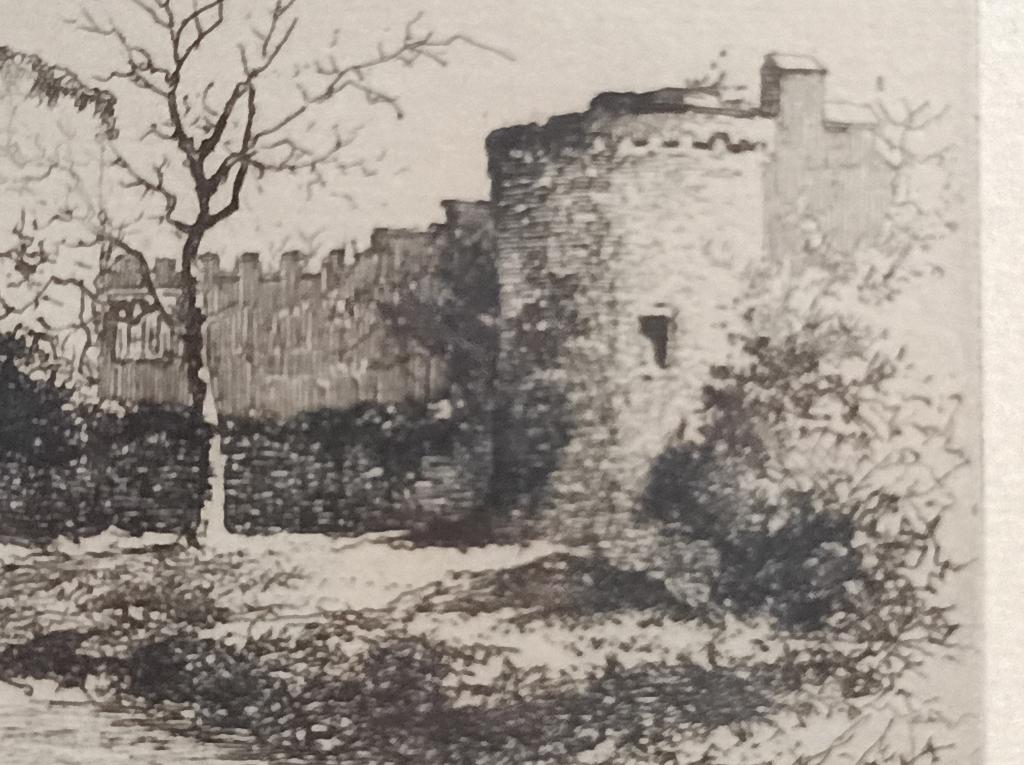 Mooie gesigneerde Ets of pentekening // 32.5 x 27 cm, Antiek en Kunst, Kunst | Etsen en Gravures, Ingelijst, 33 cm, Ets, 27 cm