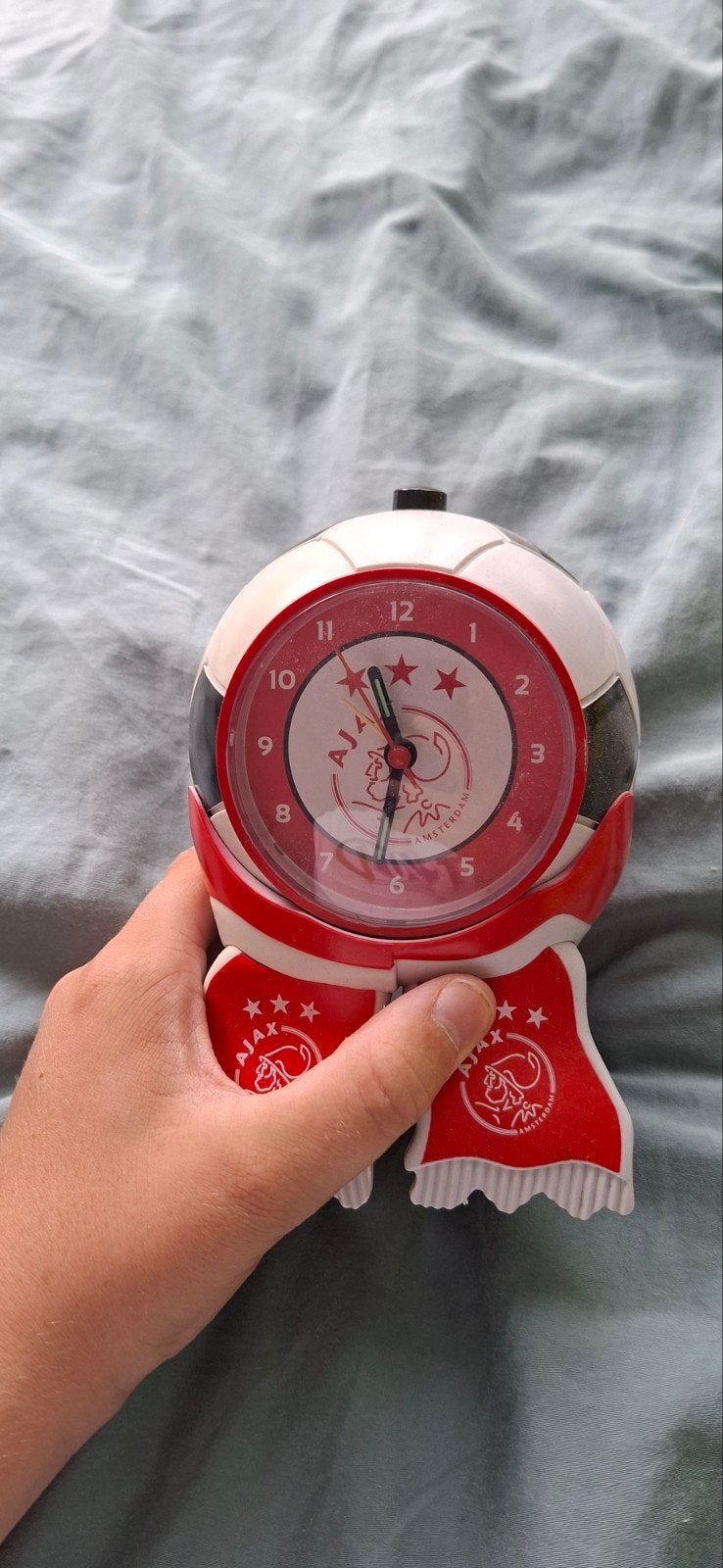 Ajax Voetbal Wekker - Perfect voor de Echte Fan!, Analoog, Ophalen of Verzenden, Modern, Overige merken