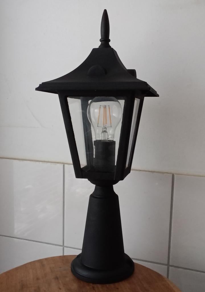 Sokkellamp 45cm hoogte., Minder dan 50 watt, Staande lamp, Aluminium, Ophalen of Verzenden