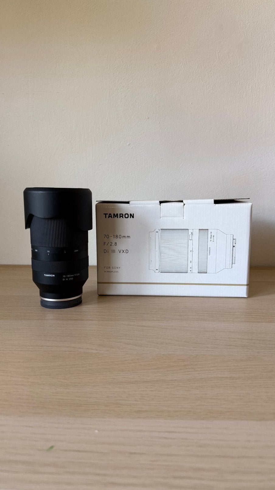 Tamron 70-180mm f/2.8 Di III VXD – Sony E – zeer nette staat, Ophalen, Sony E-mount, Telelens, Zo goed als nieuw