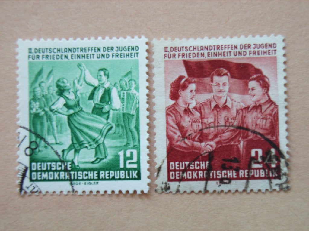NB  DDR 428-429, Ophalen of Verzenden, DDR, Gestempeld