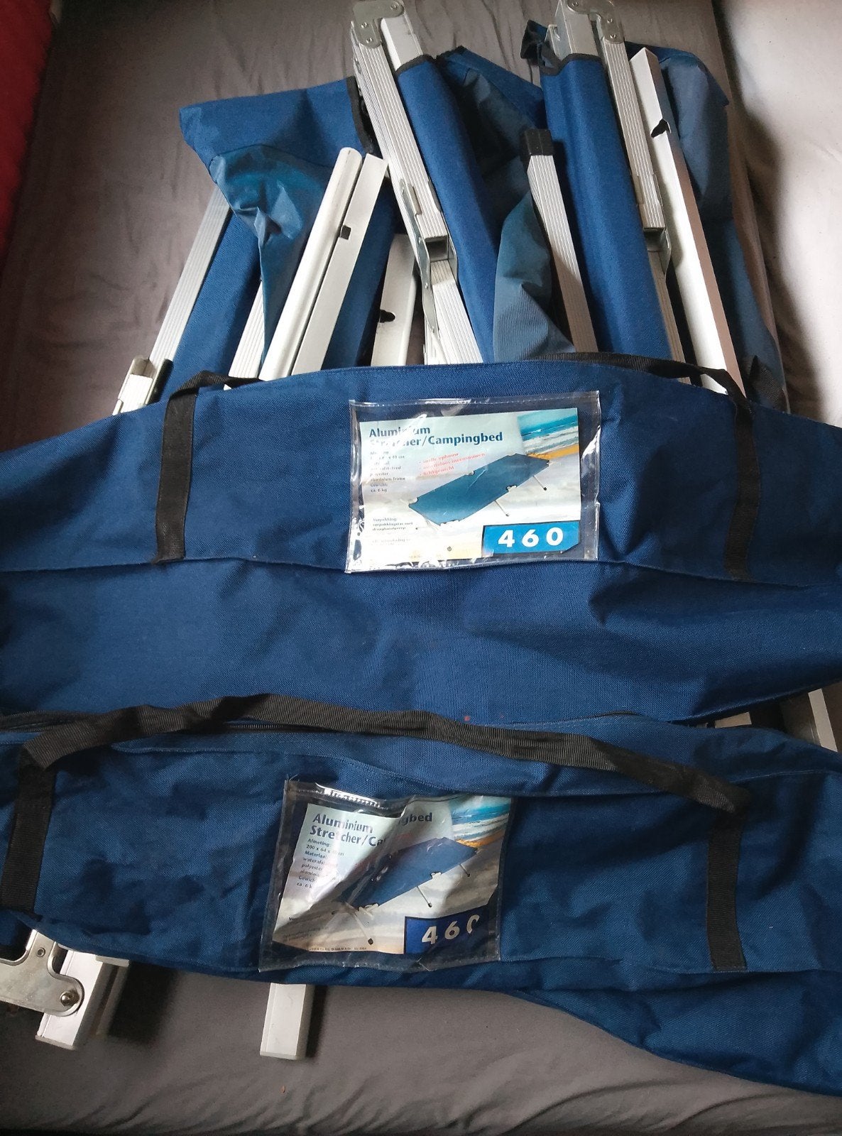 2x Stretcher Campingbedden - Aluminium, Lichtgewicht, Ophalen of Verzenden, Zo goed als nieuw