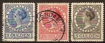 Nederland NVPH Nr 163/5 gestempeld Koningin Wilhelmina 1924, Postzegels en Munten, Postzegels | Nederland, Ophalen of Verzenden