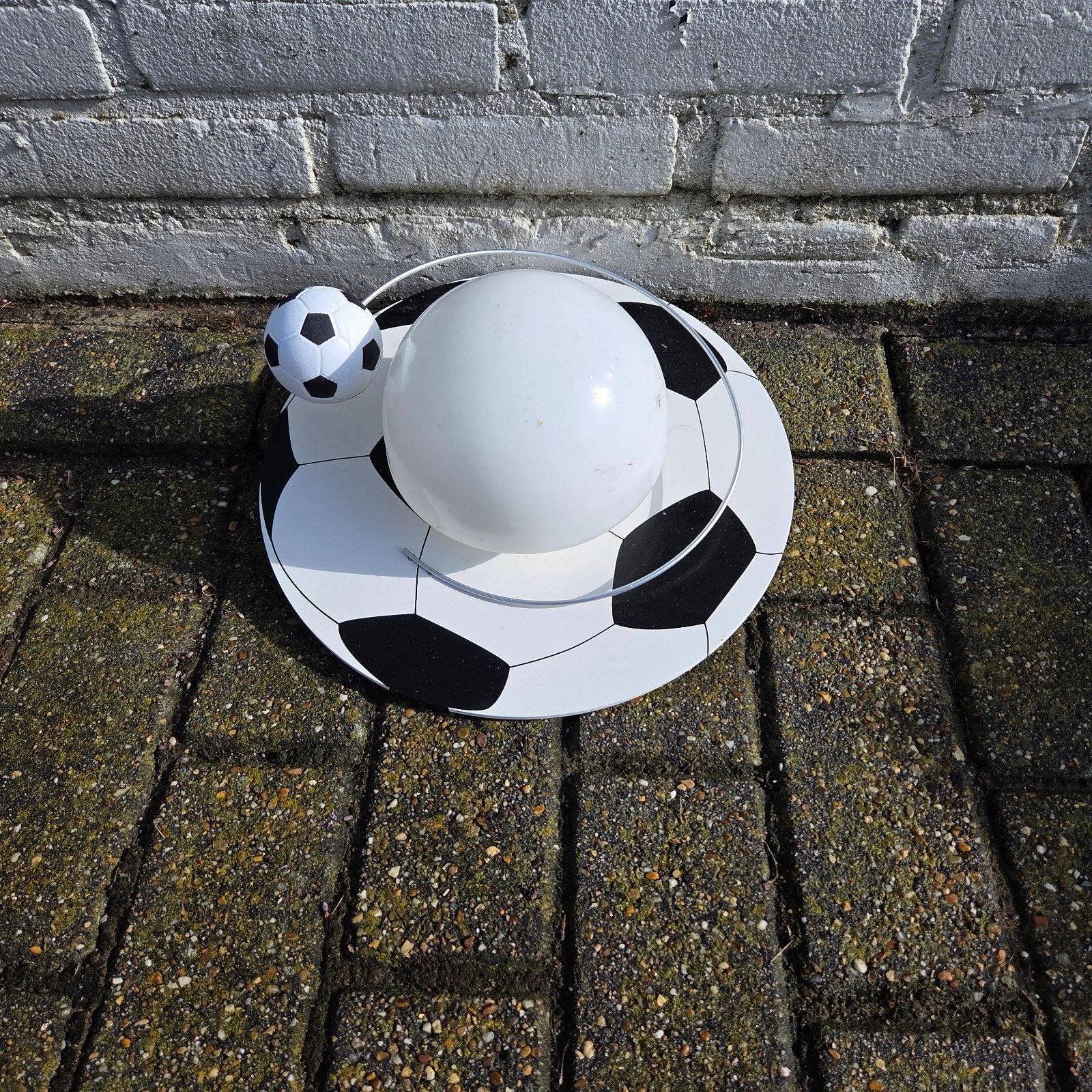 Plafonnière Voetbal Design - Wit/Zwart, Ophalen