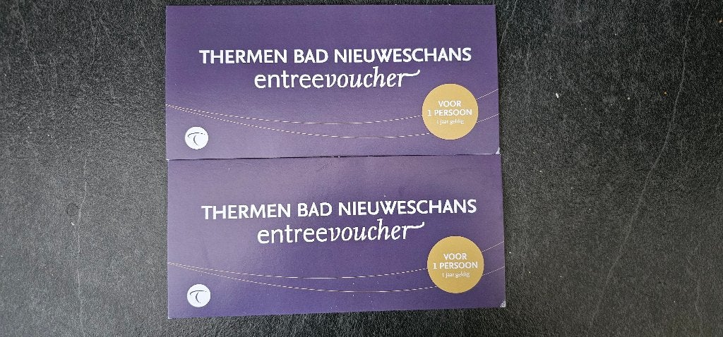 entreekaarten sauna, Twee personen, Cadeaubon, Spa of Sauna