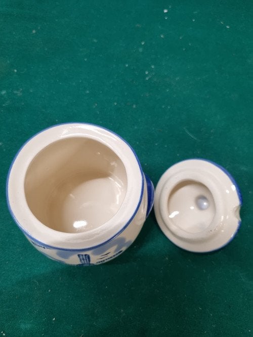 -	Mosterd pot TS  delfts blauw, Verzamelen, Ophalen of Verzenden