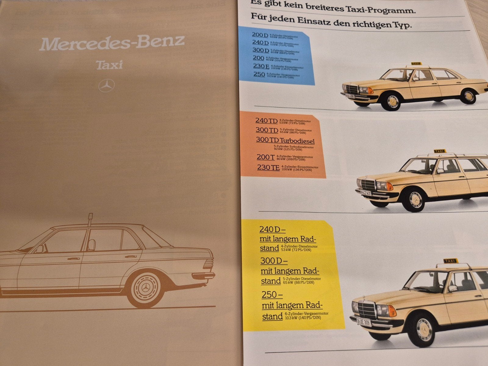 1983 Mercedes w123 200 300 taxi óók 250L lang en 300DL, Ophalen of Verzenden, Zo goed als nieuw, Mercedes