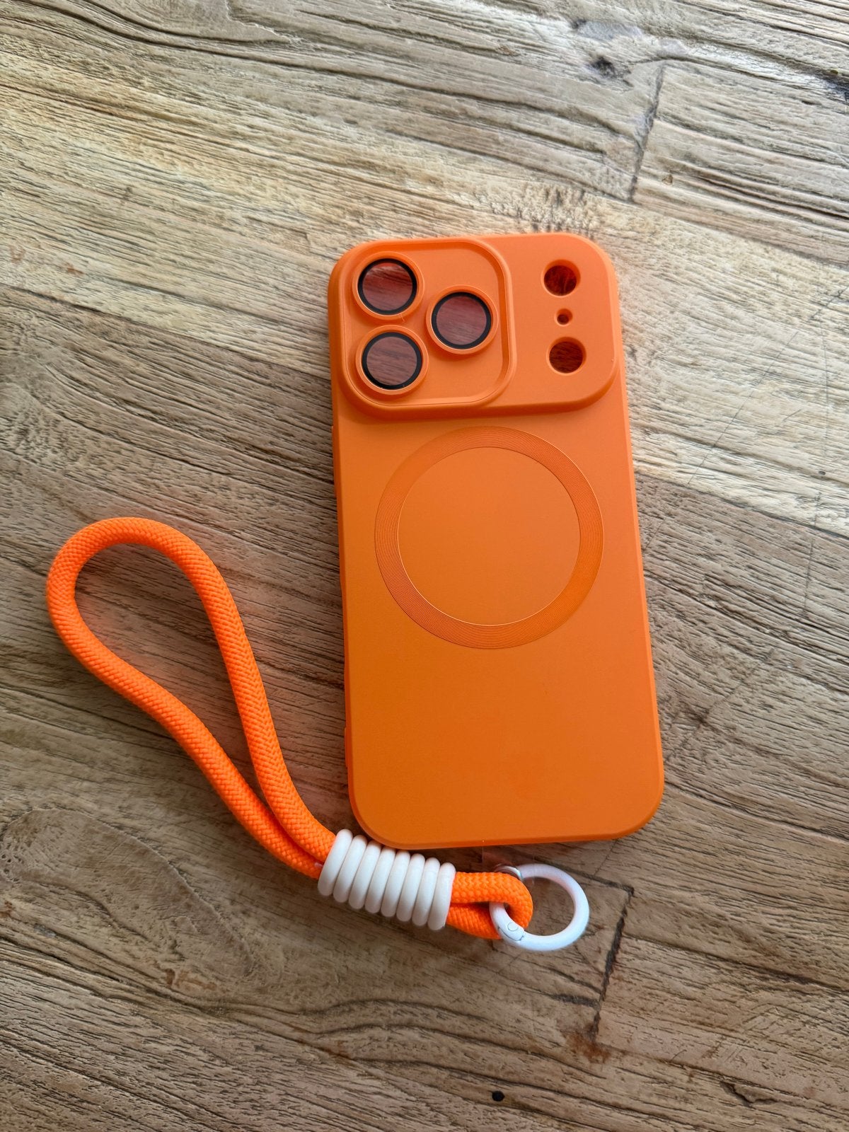 iPhone 17 Pro Hoesje Oranje MagSafe met Polskoord + Screen, Ophalen, IPhone 17, MagSafe, Oranje