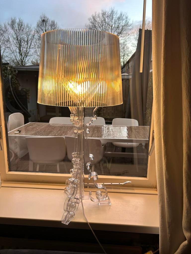 Kartell Bourgie - LED tafellamp, transparant, Huis en Inrichting, Lampen | Tafellampen, Ophalen, Gebruikt, Kunststof, 50 tot 75 cm