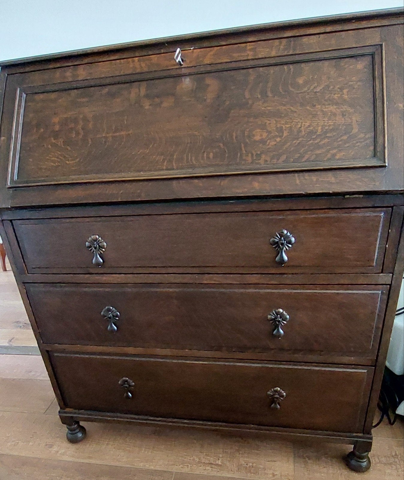 Prachtige antieke secretaire / klepbureau – ca. 1900 – met s, Ophalen