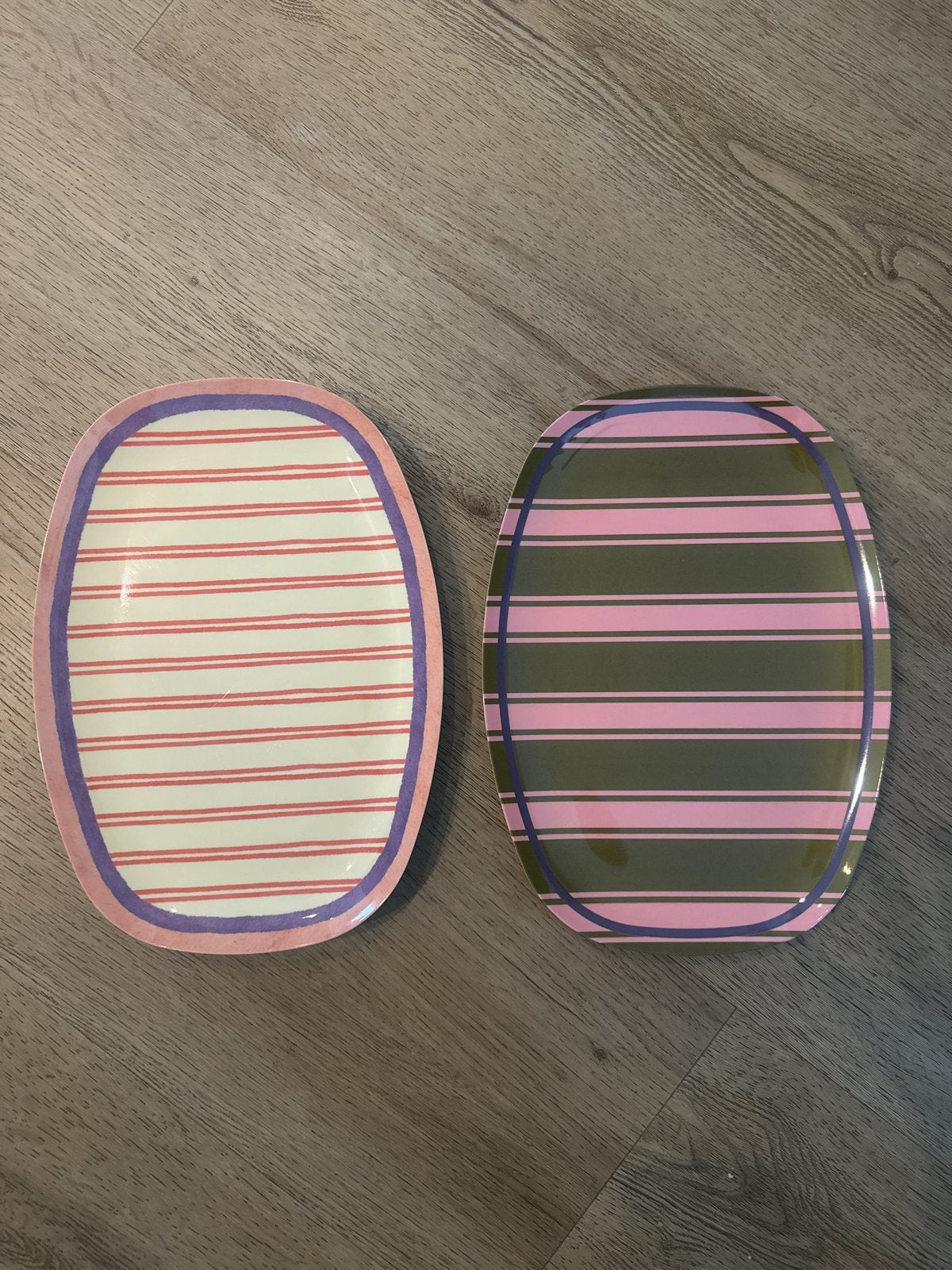 6 Rice Stripe Delight borden - zo goed als nieuw, Huis en Inrichting, Keuken | Servies, Kunststof, Overige merken, Ophalen of Verzenden