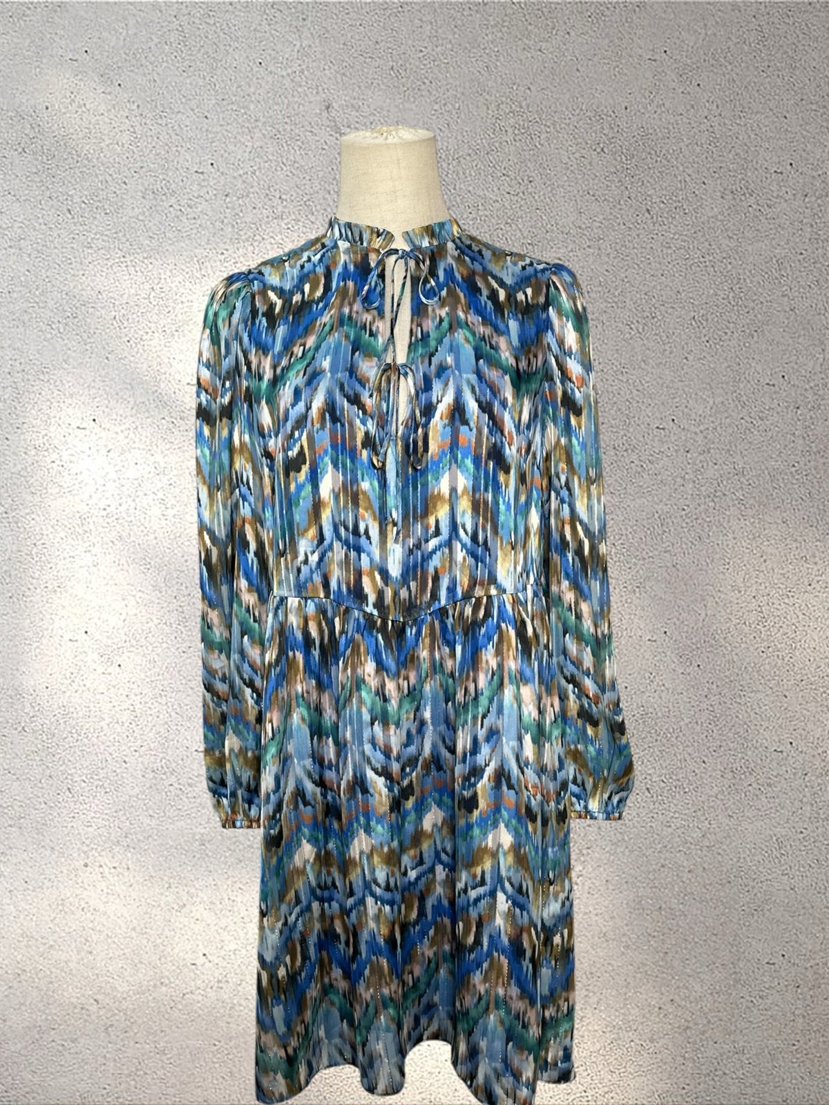 Dante6 Jonah jurk met print en metallic details, Maat 38/40 (M), Meerkleurig, Ophalen of Verzenden, Zo goed als nieuw