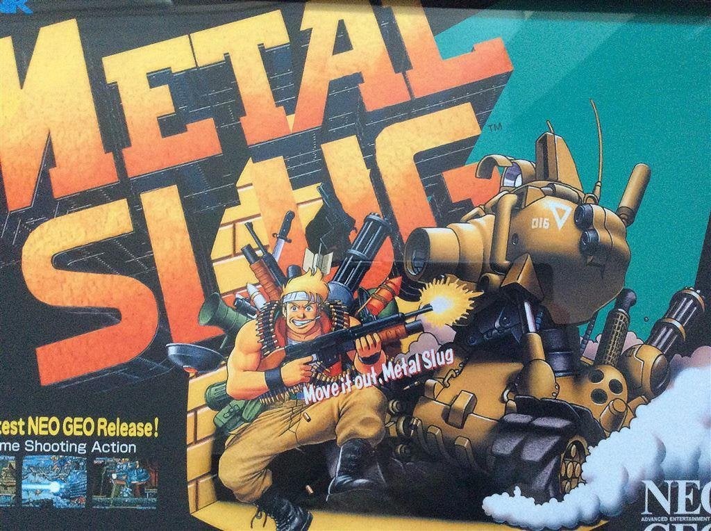 METAL SLUG NEO GEO SNK Retro Arcade Poster in Lijst