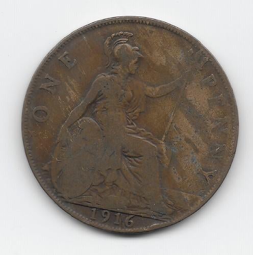Verenigd Koninkrijk 1 penny 1916 KM# 810 (1), Verzenden, Overige landen, Losse munt