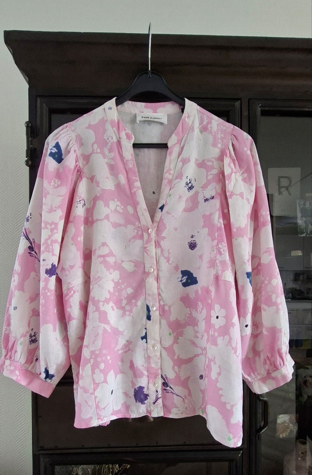 pom Amsterdam blouse maat 38M
Viscose.
Oksel tot oksel ongev, Maat 38/40 (M), Ophalen of Verzenden, Zo goed als nieuw, Roze