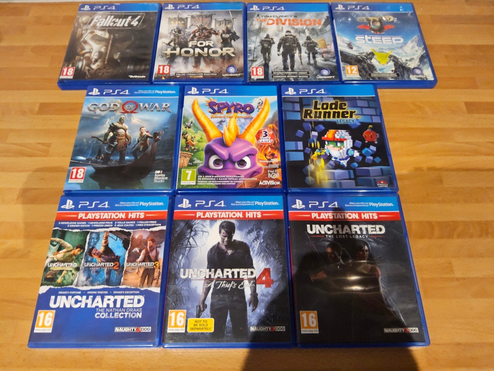 PS4 Games Bundel: Fallout, God of War, Uncharted & meer, Spelcomputers en Games, Online, Gebruikt, Vanaf 18 jaar, Overige genres