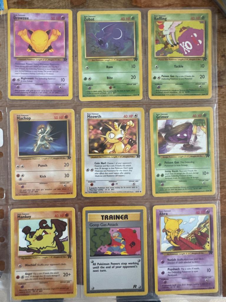 Pokémon Kaarten Verzameling - Vintage team rocket, Ophalen of Verzenden, Zo goed als nieuw, Meerdere kaarten