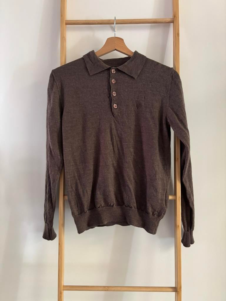 Bruin polo met lange mouwen Frans Molenaar, Kleding | Dames, Maat 38/40 (M), Bruin, Ophalen of Verzenden, Zo goed als nieuw