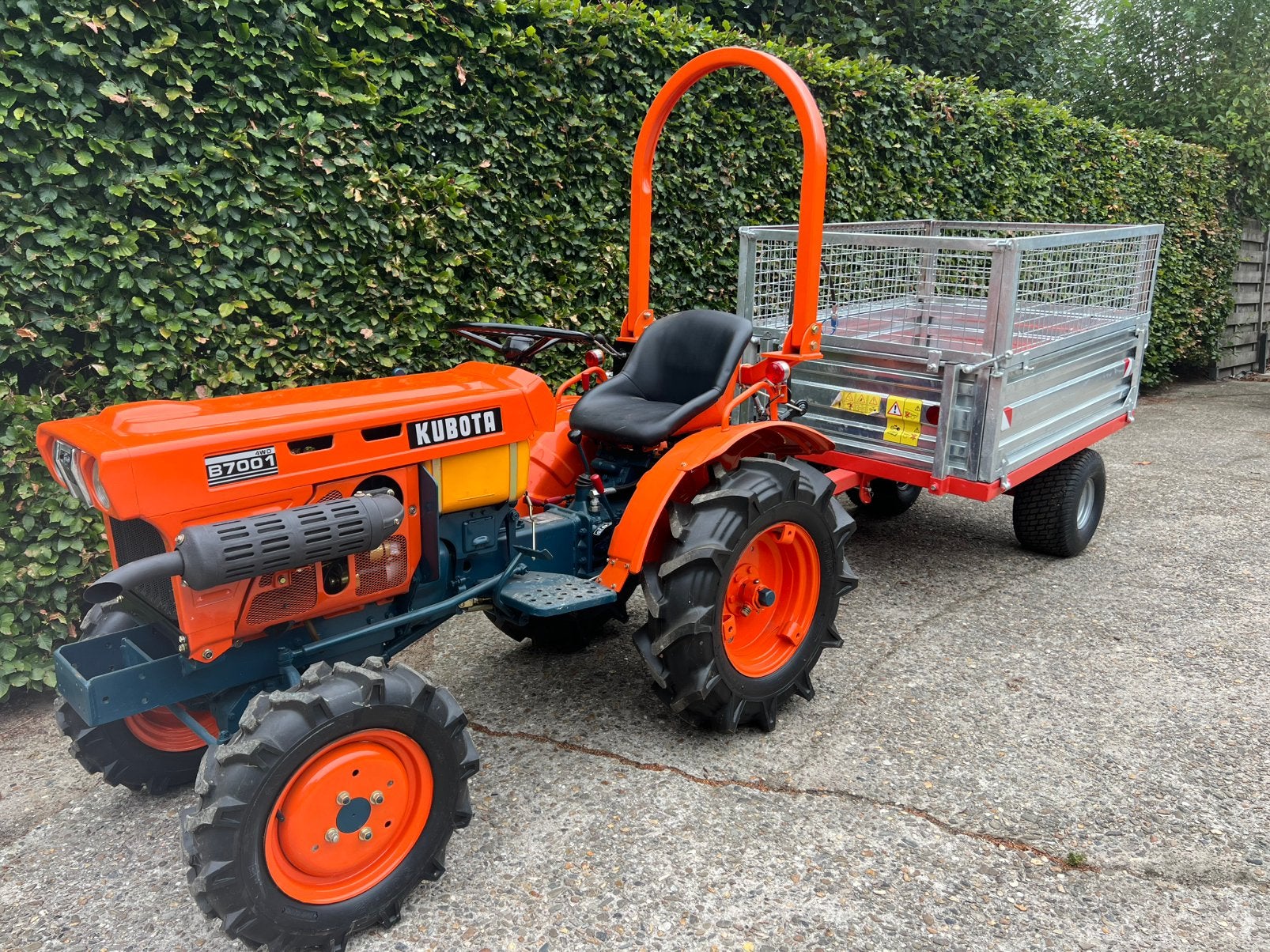 Kubota B7001 minitractor met Hydraulische Kiepkar|4x4|17 PK, Ophalen, Overige typen