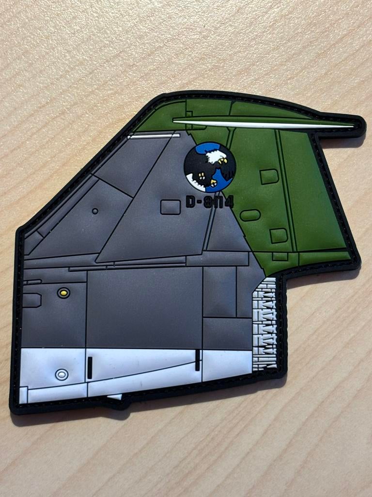 Pvc tailpatch F-104 Starfighter D-8114 Volkel AB klu, Verzamelen, Verzenden, Luchtmacht, Nederland, Embleem of Badge