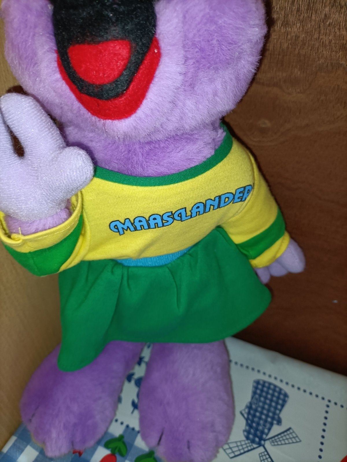 Maaslander kaas paarse muis knuffel 38 cm groot, Ophalen of Verzenden, Zo goed als nieuw, Overige typen