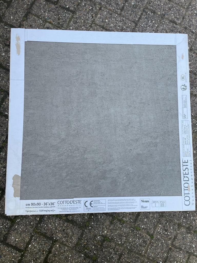 Nieuwe keramische tegels 90x90 cm - Cotto D'Este, Ophalen, 60 cm of meer, Nieuw, 5 tot 10 m²