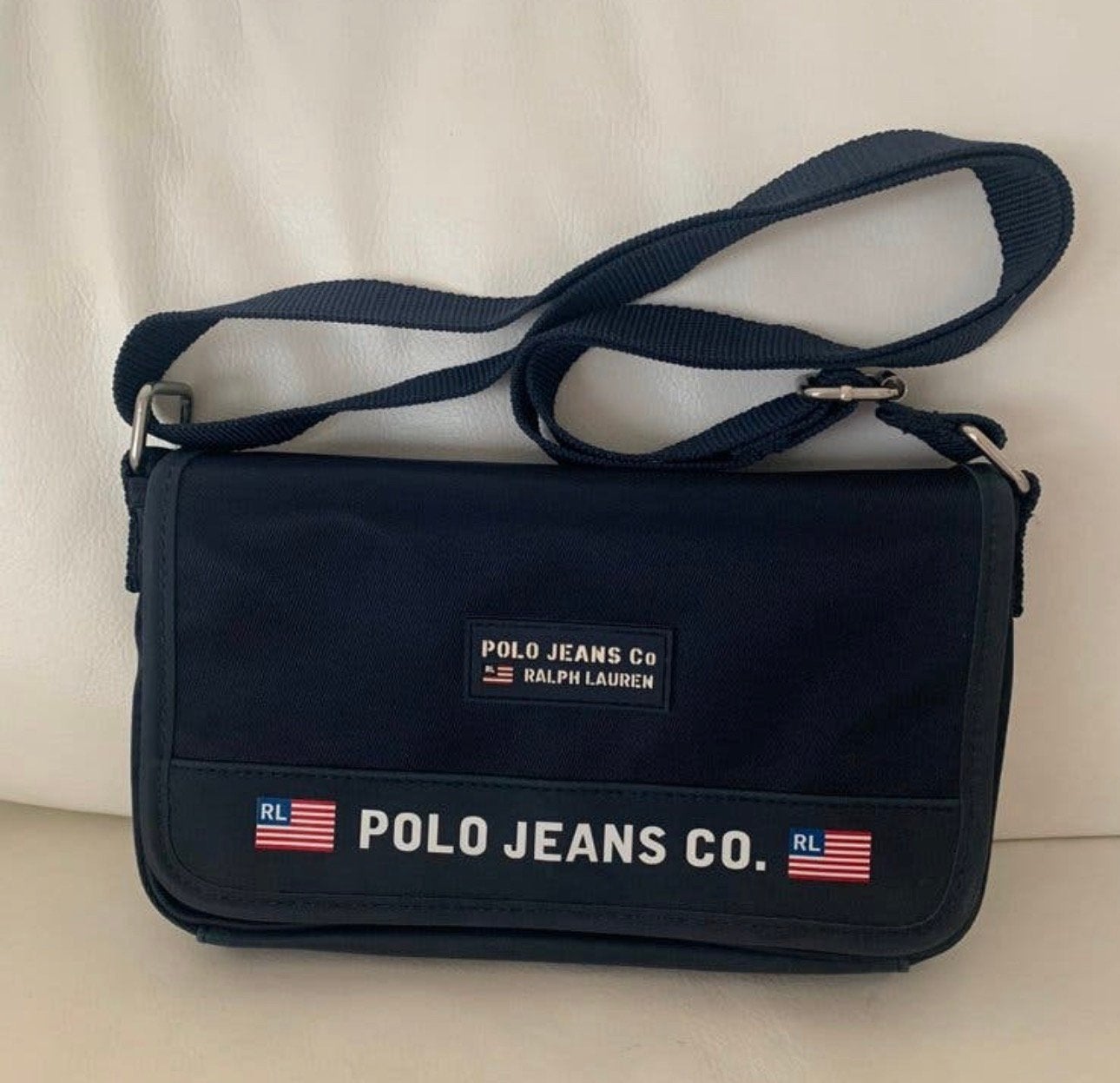 Ralph Lauren Polo jeans Co. Nieuw tasje in marine, Sieraden, Tassen en Uiterlijk, Tassen | Schoudertassen, Verzenden, Nieuw, Blauw