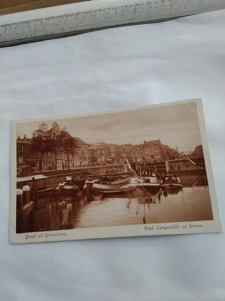 GROET UIT GORINCHEM. EIND LANGENDIJK EN HAVEN, Ophalen of Verzenden, Voor 1920, Zuid-Holland